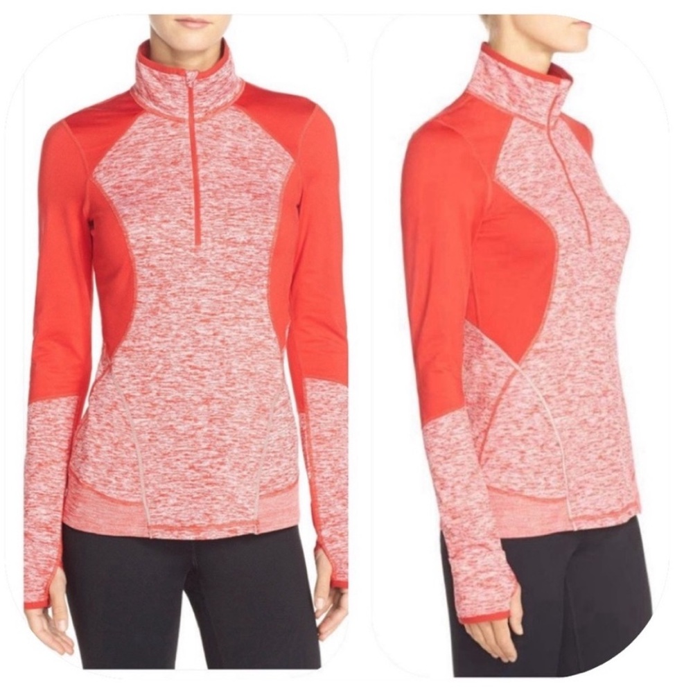 ZELLA Red “Quick Quick" Half Zip Pullover Jacket Size Large